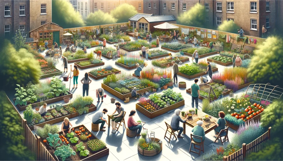 A BACKYARD COMMUNITY GARDEN 